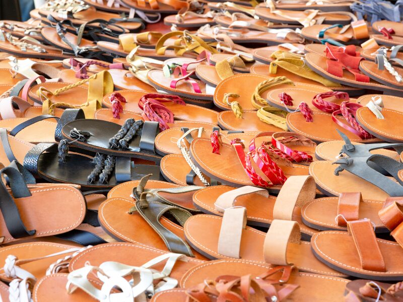 Souvenirs from Crete: leather sandals