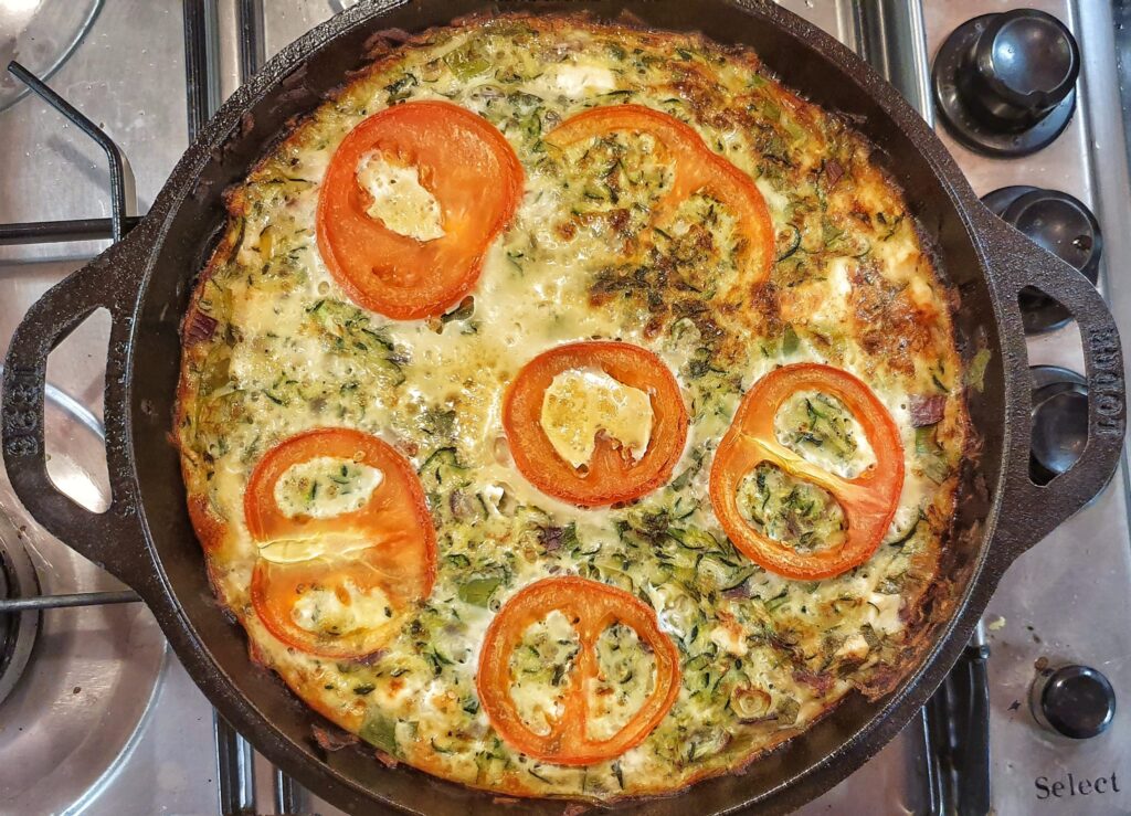 Zucchini Sfougato omelette