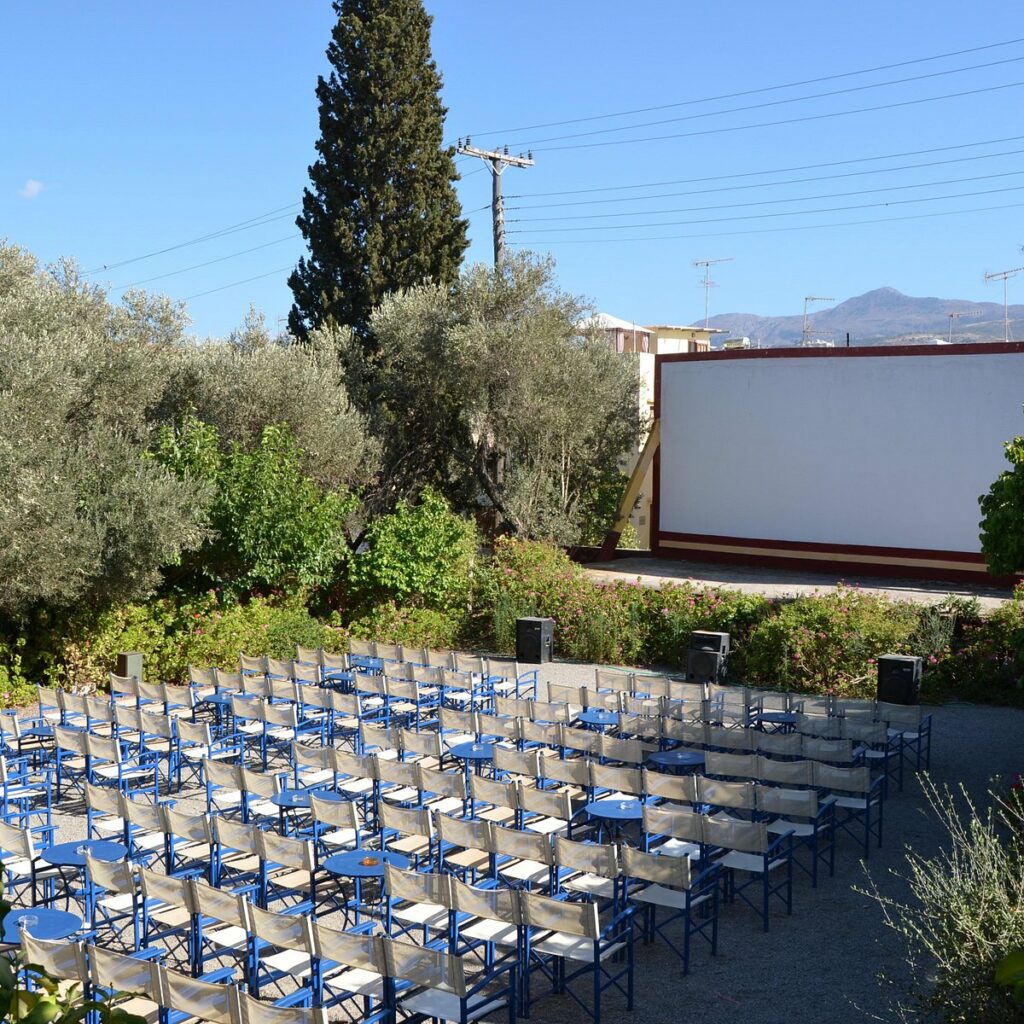 open air cinema crete greece
