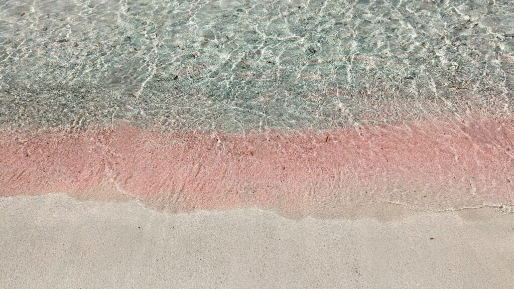 pink sand balos beach