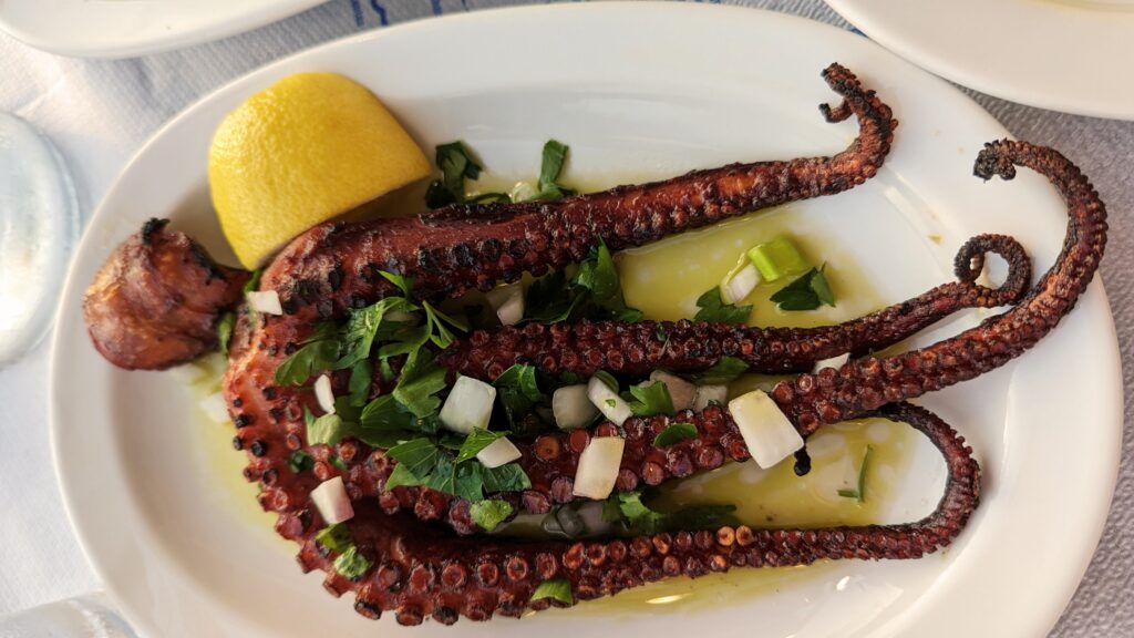 fried octopus cretan food
