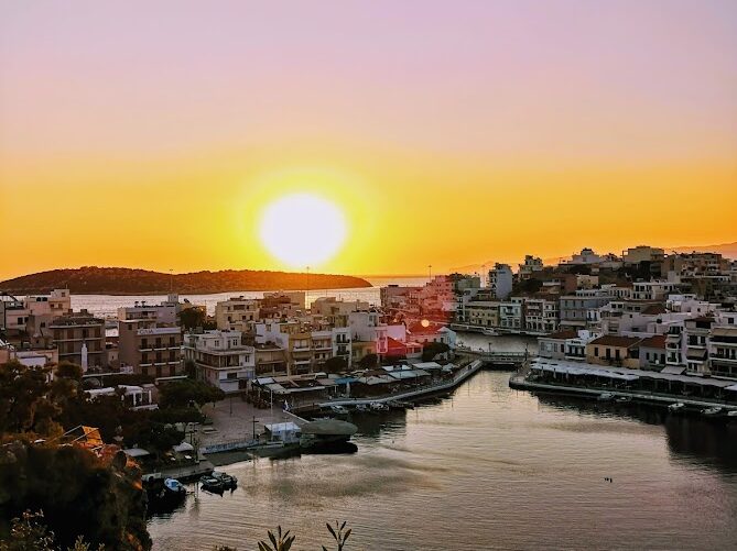 sunrise in Agios Nikolaos