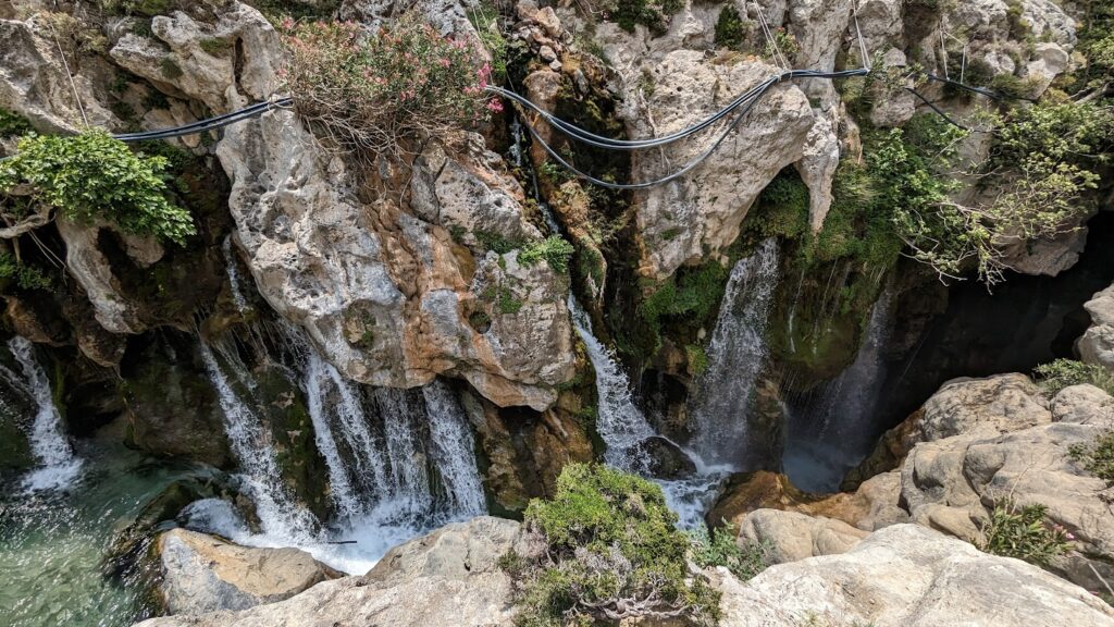 Kourtaliotis gorge waterfall Preveli Crete Greece