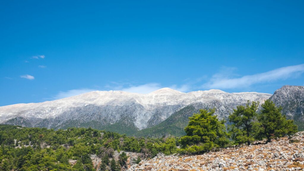 White mountains on a Greek Island Crete