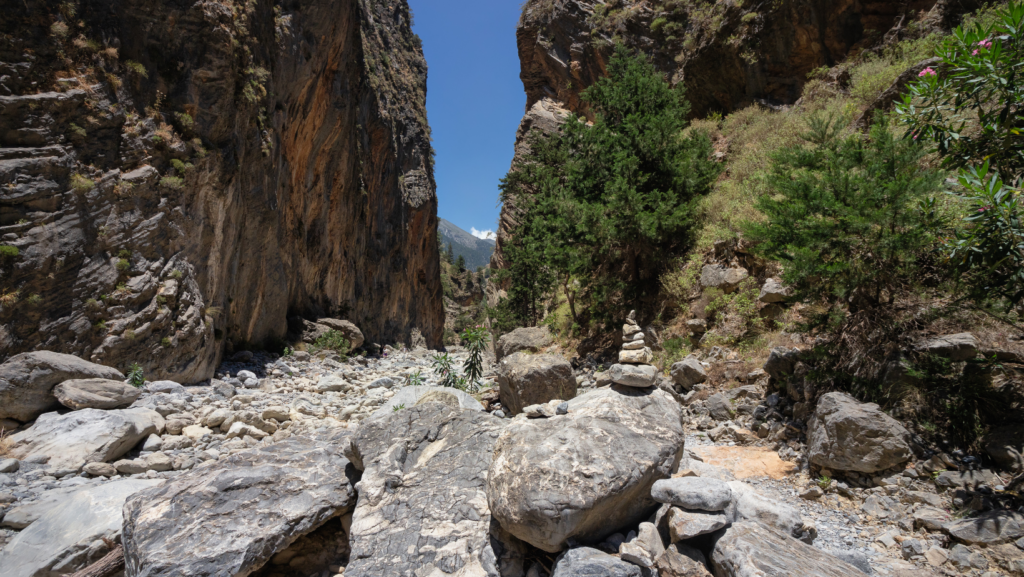 Samaria gorge, the longest gorge in Europe