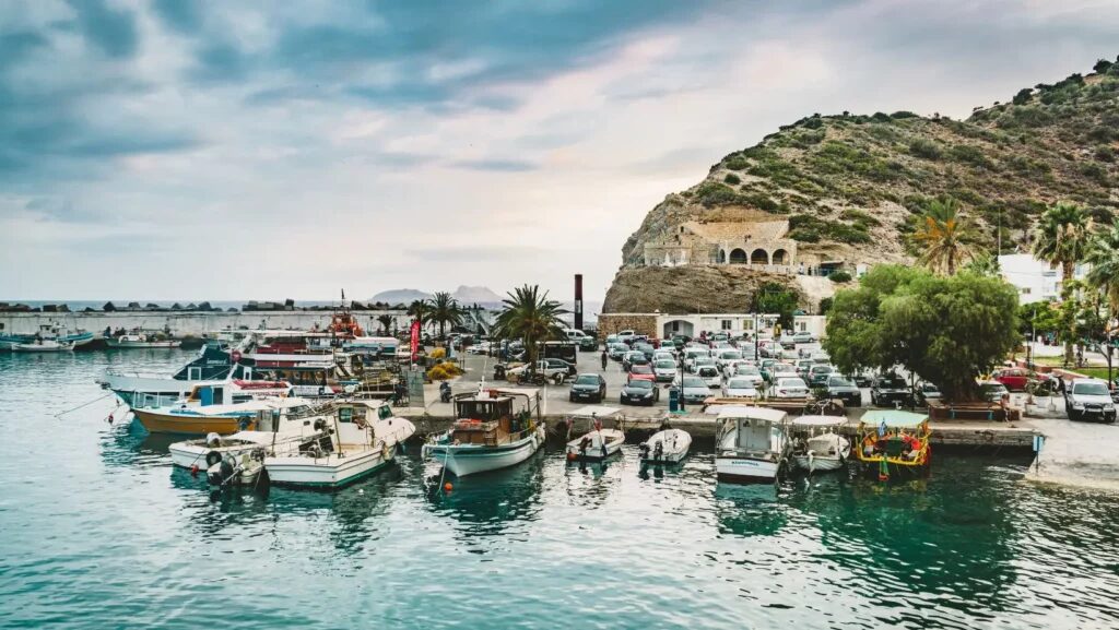 Apartments and hotels in Agia Galini town from Crete Island