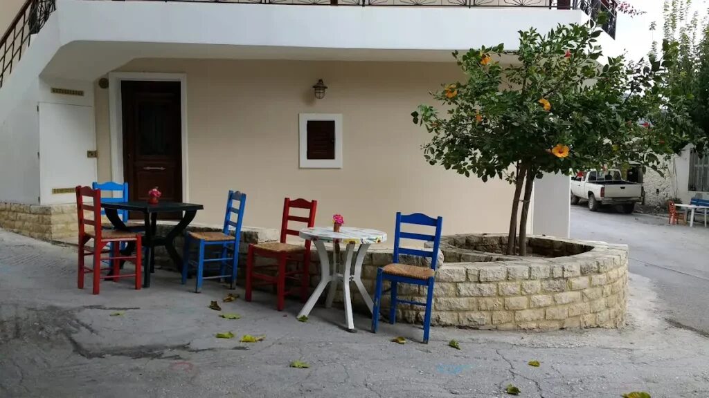 Apartments and hotels in Mythoi village from Crete Island