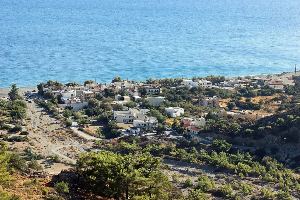 Apartments and hotels in Sougia Village from Crete Island