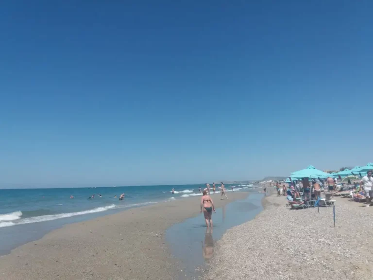 Adelianos Kambos beach Rethymno with Sand beach and Blue water