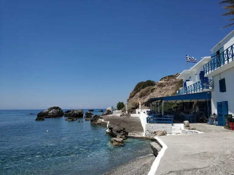 Agia Fotini Kerames Rethymno with Fine Pebbles beach and Blue water