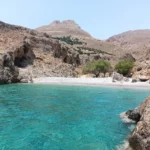 Agia Irini beach Lassithi with Pebbles beach and Blue water