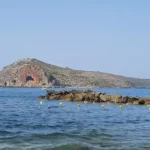Agia Marina beach Chania with Sand beach and Blue water