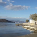 Agios Panteleimon beach Lassithi with Sand beach and Blue water