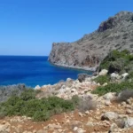 Agios Pavlos beach Ravdoucha Chania with Pebbles beach and Blue water