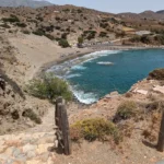 Agios Pavlos beach Rethymno with Rocks in places beach and Blue water