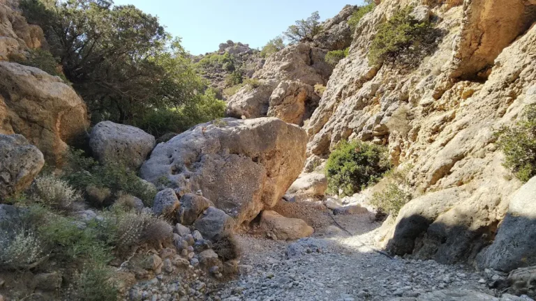 Anydri Gorge in Chania Region on Crete Island