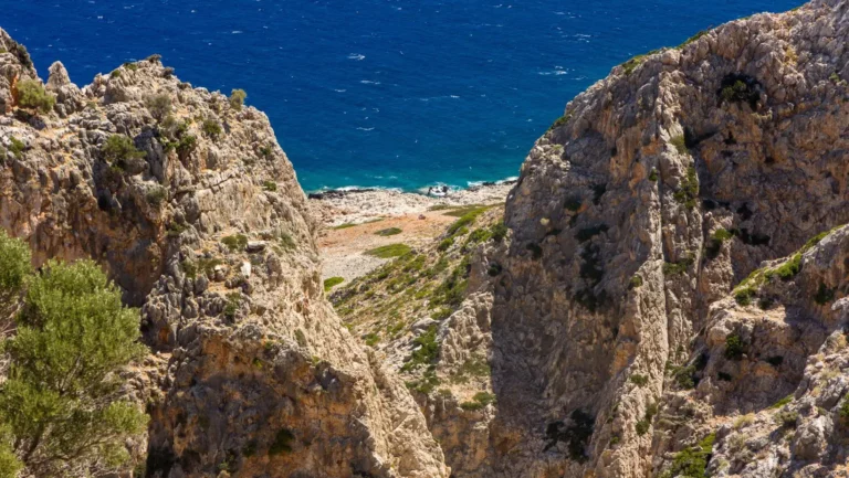 Avlaki Gorge in Chania Region on Crete Island