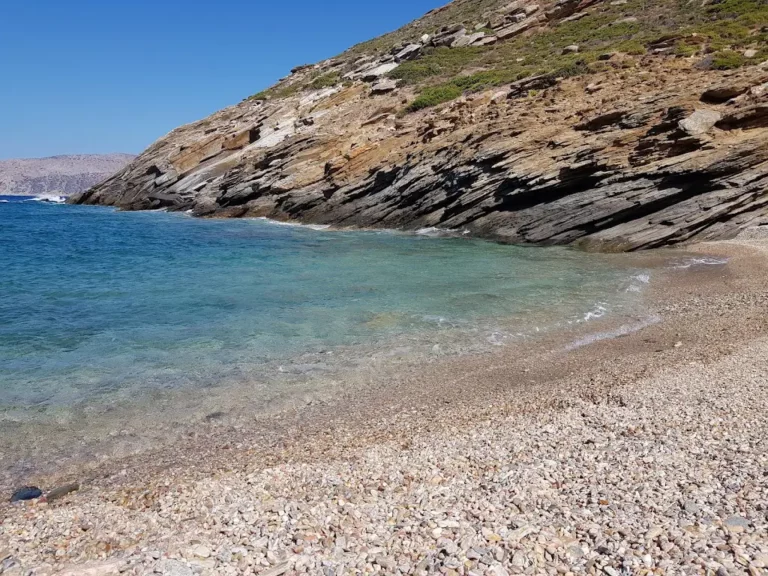 Bogazi beach at Sises Rethymno with Pebbles beach and Green water
