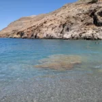 Chora Sfakia beaches Chania with Pebbles beach and Deep blue water