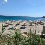Damnoni beach Rethymno with Sand beach and Blue water