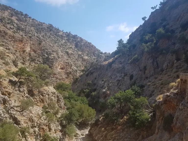 Diplohahalo Gorge in Chania Region on Crete Island