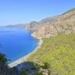 Domata beach Chania with Fine Pebbles beach and Deep blue water