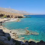 Filaki beach Chania with Pebbles beach and Deep blue water