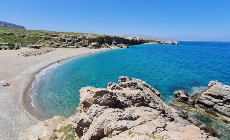 Geropotamos beach Rethymno with Pebbles beach and Blue water