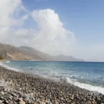Halikia beach Chania with Pebbles beach and Blue water