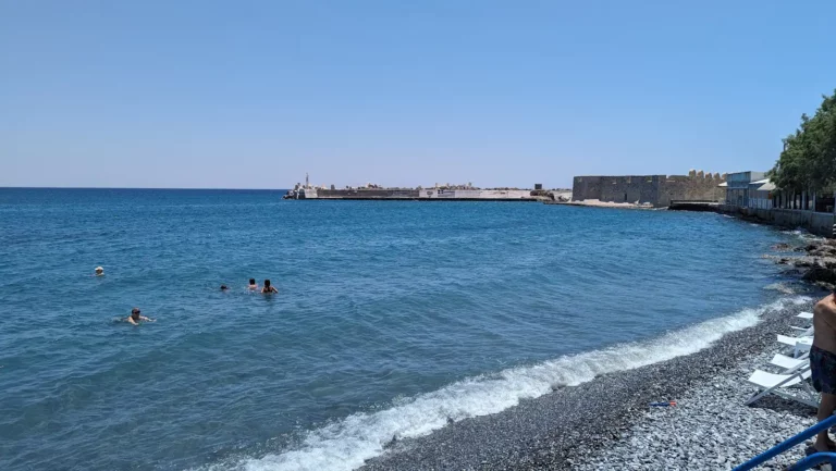 Ierapetra beach Lassithi with Fine Pebbles beach and Blue water
