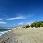 Kalamaki beach Heraklion with Fine Pebbles beach and Blue water