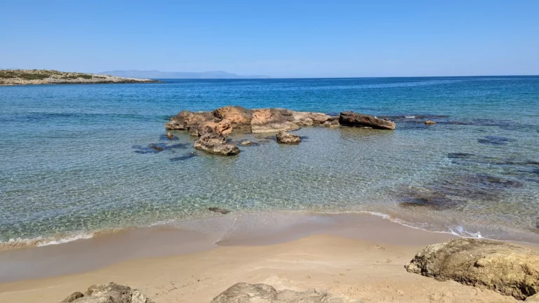 Kalathas beach Chania with Sand beach and Blue water