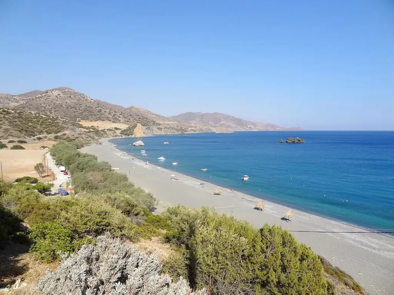 Kali Limenes beach Heraklion with Fine Pebbles beach and Blue water