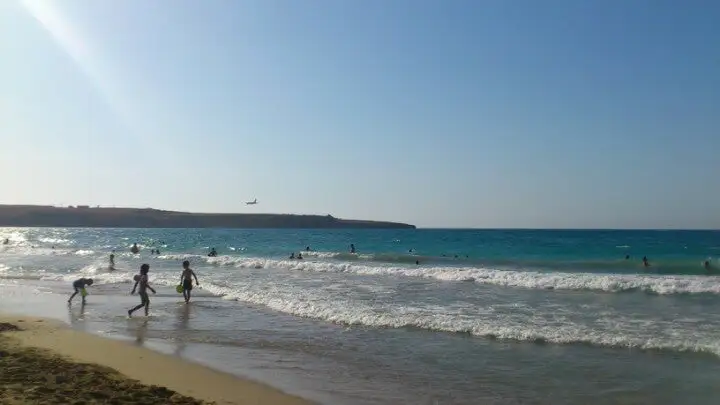 Karteros beach Heraklion with Sand beach and Blue water
