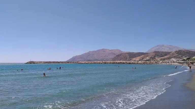 Kokkinos Pirgos beach Heraklion with Fine Pebbles beach and Blue water