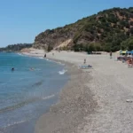 Korakas beach Rethymno with Fine Pebbles beach and Blue water