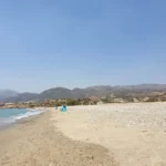 Lagada beach Lassithi with Sand beach and Blue water