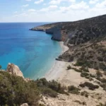Lakoudi beach Chania with Fine Pebbles beach and Deep blue water