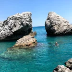 Listis beach Heraklion with Pebbles beach and Blue water