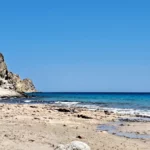 Livari beach Lassithi with Pebbles beach and Blue water