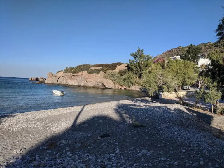 Mavros Kolimbos beach Lassithi with Pebbles beach and Blue water