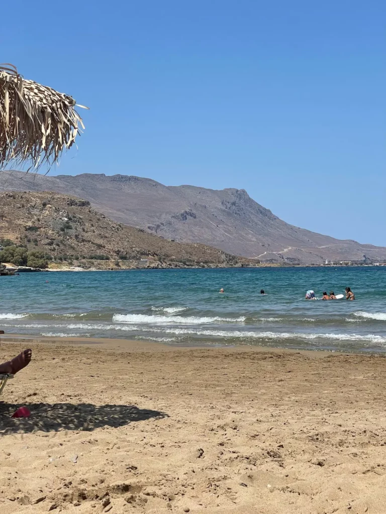 Mavros Molos Kissamos beach Chania with Sand beach and Blue water
