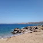 Meri Pigadi beach Chania with Pebbles beach and Blue water