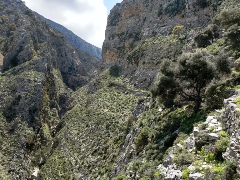 Mesonas Gorge in Lassithi Region on Crete Island
