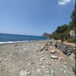 Petrakis beach Heraklion with Pebbles beach and Blue water