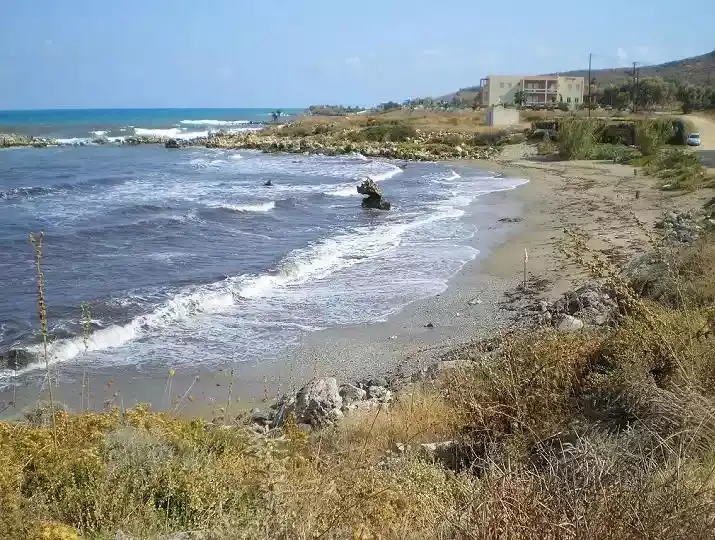 Petres beach Rethymno with Rocks in places beach and Blue water