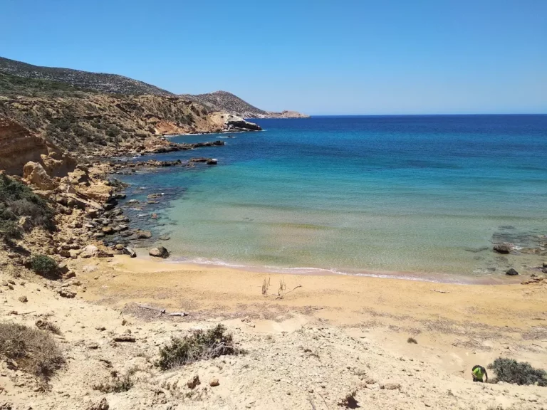 Pirgos beach Chania with Sand beach and Blue water