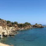 Sarandaris coves Heraklion with Fine Pebbles beach and Blue water