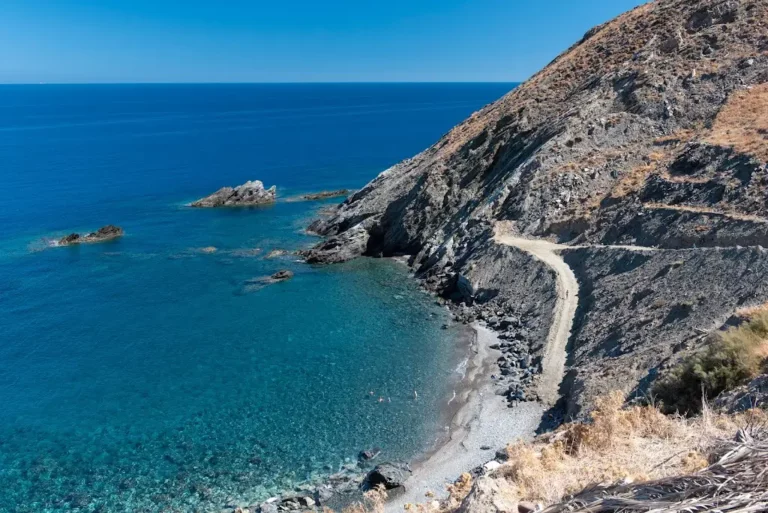 Skepasti beaches Koukistres Rethymno with Pebbles beach and Deep blue water