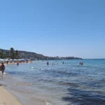 Stalida beach Heraklion with Sand beach and Blue water